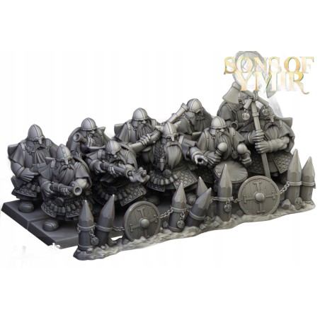 Dwarfs Marksmens x7 + command - Bigusson - Druk 3d- Highlands Miniatures