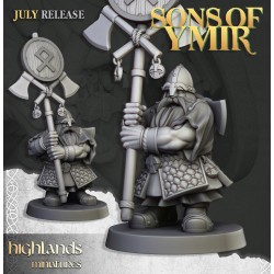 Dwarfs Marksmens x7 + command - Bigusson - Druk 3d- Highlands Miniatures