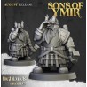 Dwarfs Miners Unit x7 + command - Bigusson - Druk 3d- Highlands Miniatures
