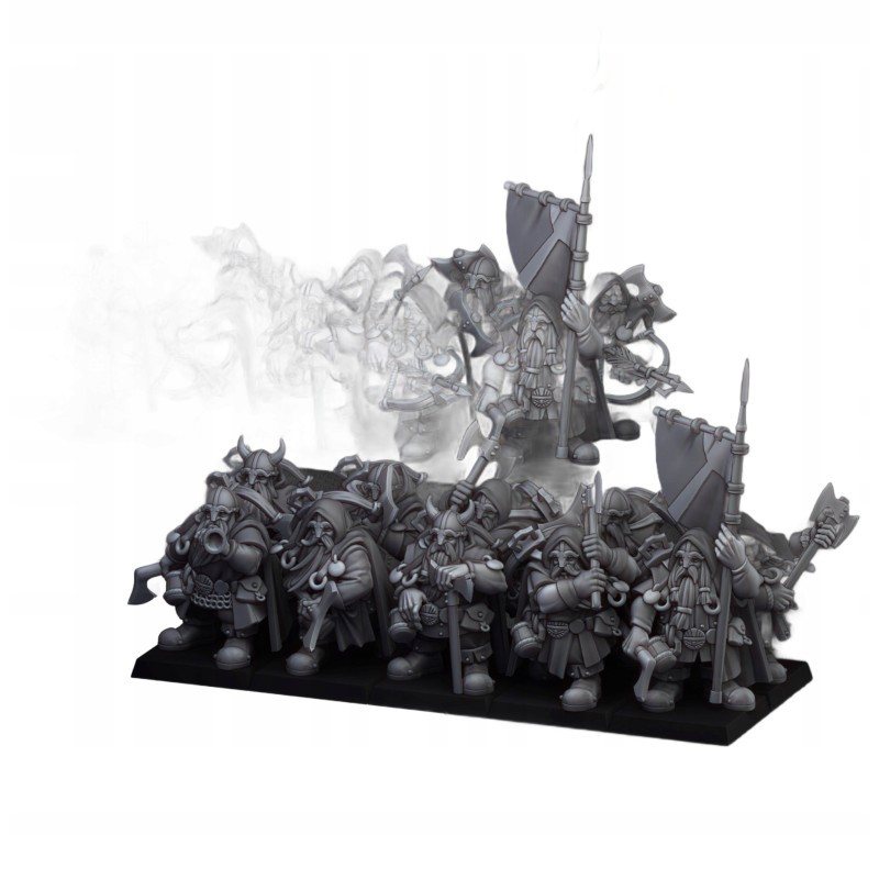 Dwarf Rangers x7 + command group - Bigusson- Druk 3d- Highlands Miniatures