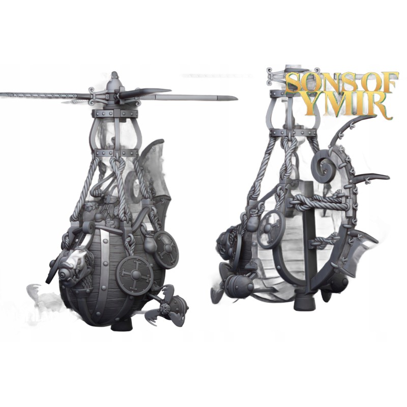 Dwarf Flying Machine - Druk 3d - Highlands Miniatures