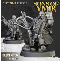 Dwarf Crossbowmen Unit x7 + cmd - Bigusson - Druk 3d - Highlands Miniatures