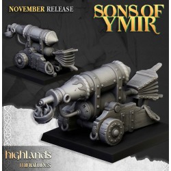 Dwarf Flamethrower + crew - Druk 3d - Highlands Miniatures