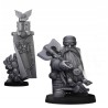 Dwarf Lord with Battle Banner - Bigusson - Druk 3d - Highlands Miniatures