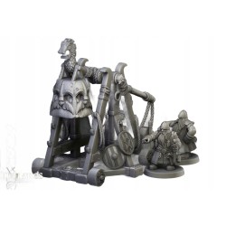 Dwarf Old Siege Engine Capatult + crew - Druk 3d - Highlands Miniatures