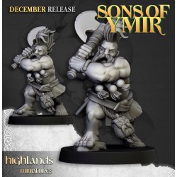 Dwarf Deathseekers x7 +cmd - Bigusson - Druk 3d - Highlands Miniatures