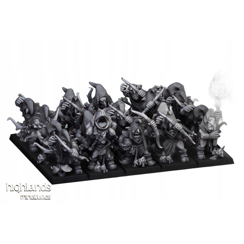 Swamp Goblin with Bows x7 +cmd - Bigusson - Druk 3d - Highlands Miniatures