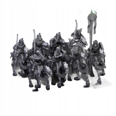 Ancient Skeletal Cavalry with Bows x 7 + command - Highlands Miniatures