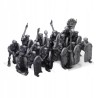 Ancient Skeletons with hand weapons x7 + command - Highlands Miniatures