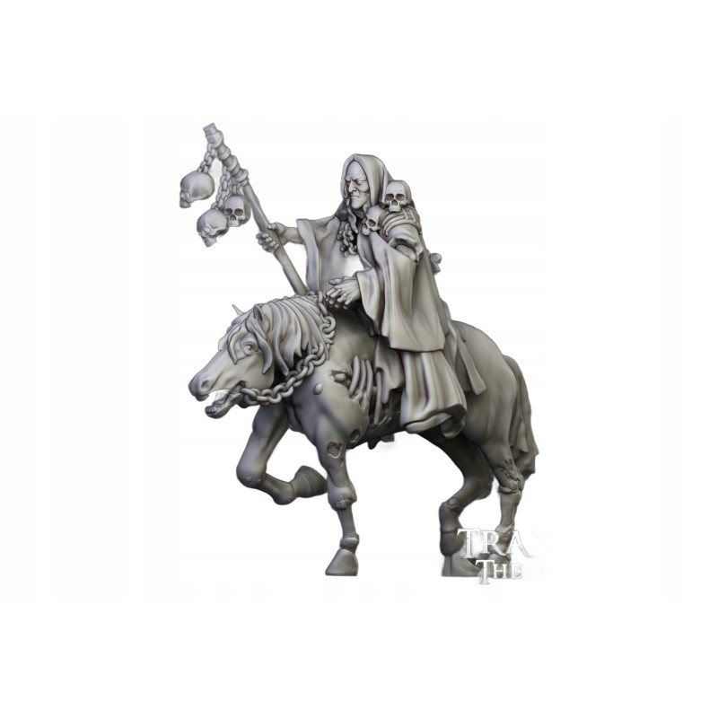 The Necromancer on horse - Bigusson - Druk 3d - Highlands Miniatures