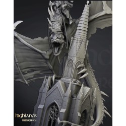 Ezekiel, Lord Necromancer on Flying Monster - Bigusson-Highlands Miniatures