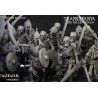 Skeleton Warriors with Swords Unit x7 + cmd - Bigusson-Highlands Miniatures