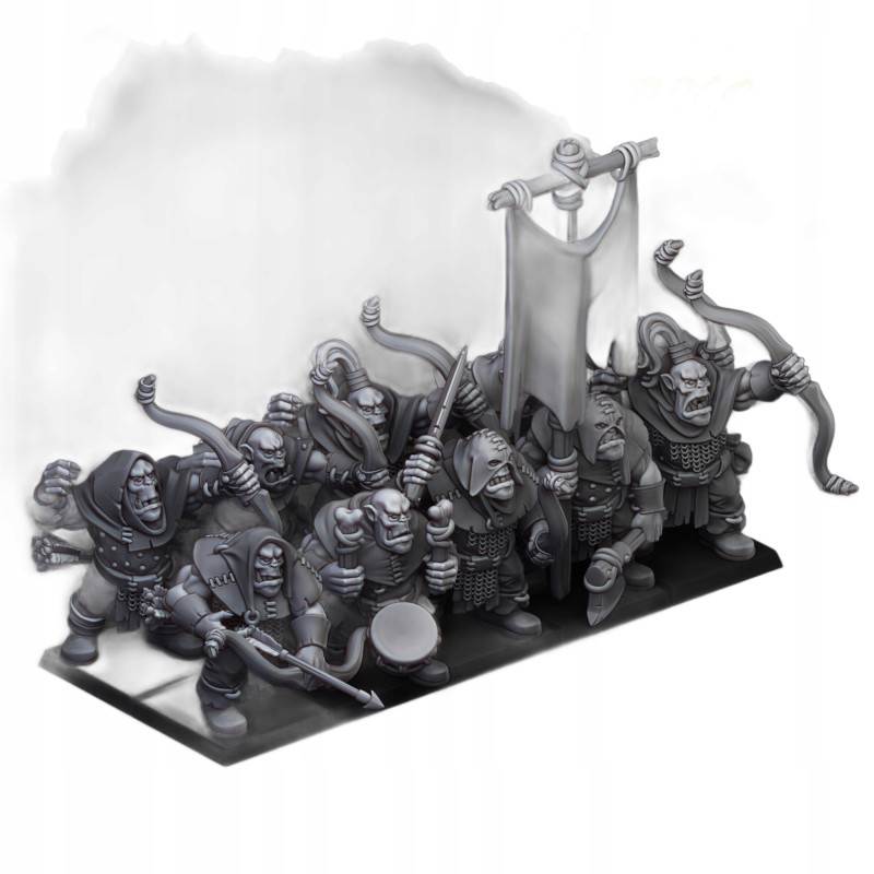 Orc Archers x7 +cmd - Bigusson - Druk 3d - Highlands Miniatures