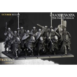 Mounted Skeletons x7 + command - Bigusson - Druk 3d - Highlands Miniatures