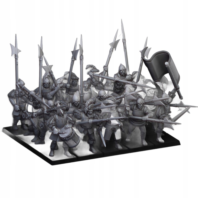 Sunland Troops with Halberds x7 + command - Bigusson - Highlands Miniatures