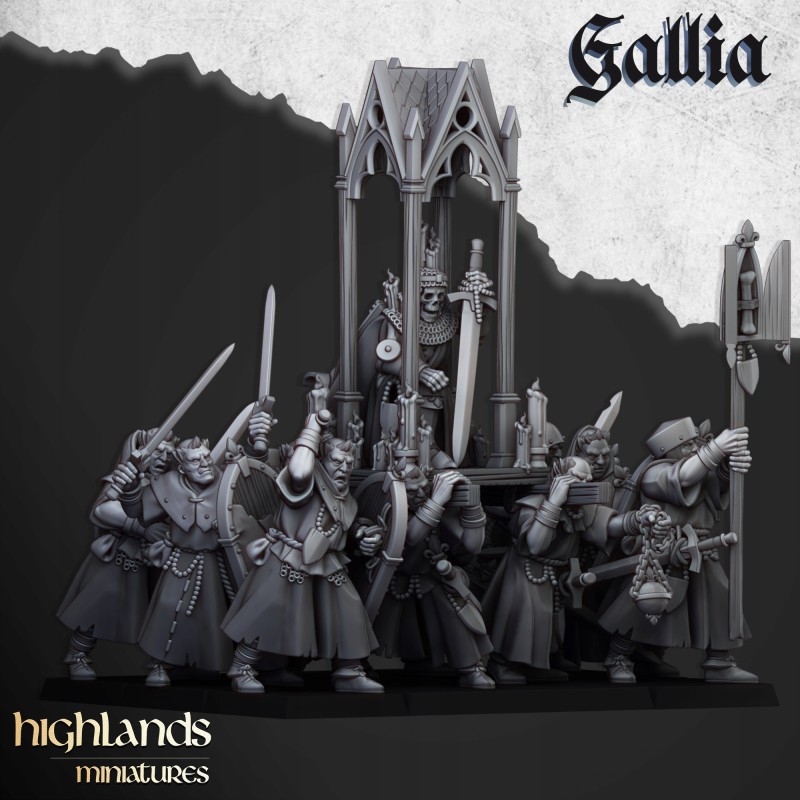 Grail Pilgrims x 10 - druk 3d - Bigusson - Highlands Miniatures