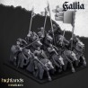 Young Knights of Gallia x6 command included -Bigusson- Highlands Miniatures