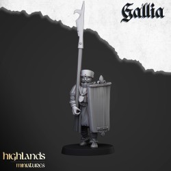 Gallia Men at Arms x 7 + cmd - druk 3d - Bigusson - Highlands Miniatures