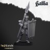 Gallia Men at Arms x 7 + cmd - druk 3d - Bigusson - Highlands Miniatures