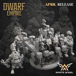 Dwarf Axe Machine + crew - Druk 3d - Highlands Miniatures