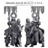 Gallia Battle Standard Bearer on horse - Bigusson - Highlands Miniatures