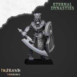 Ancient Guard with Swords x7 + cmd - Druk 3d- Highlands Miniatures
