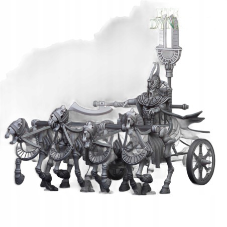 Eternal Pharaoh on chariot - Bigusson - Druk 3d - Highlands Miniatures