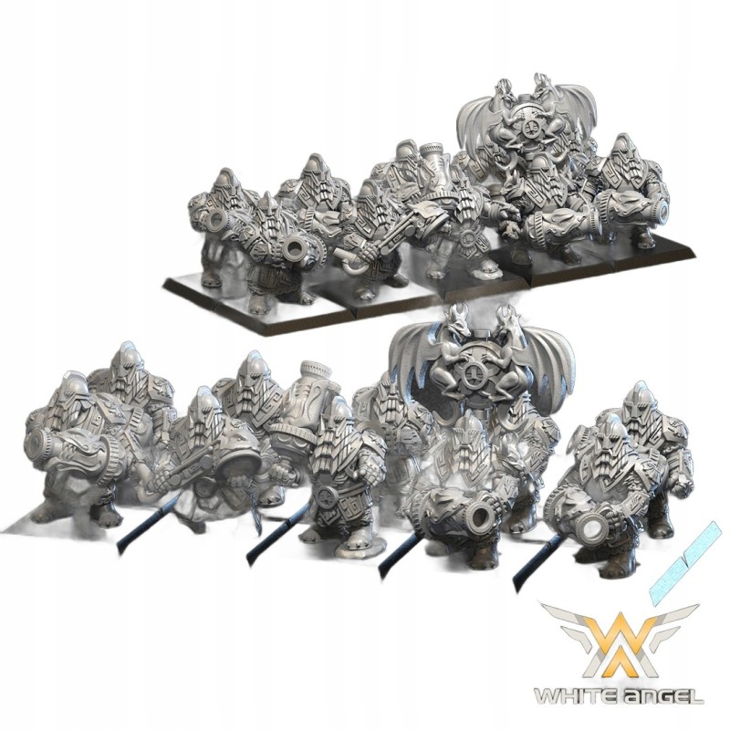 IRON GUN DRAGON x 10 - Bigusson - Druk 3D - White Angels