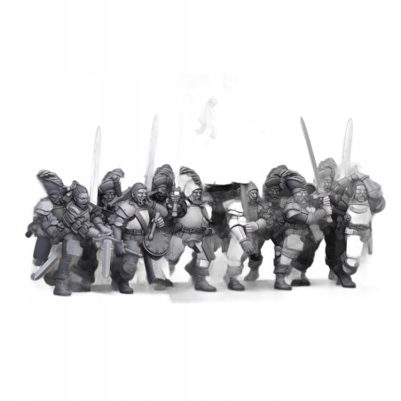 Sunland Landsknechts - x10 z grupą dowodzenia | Bigusson miniatures