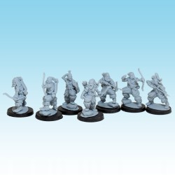 Barbarian levies with bows x10 - Bigusson - Druk 3D -Chaos - Mom Miniatures