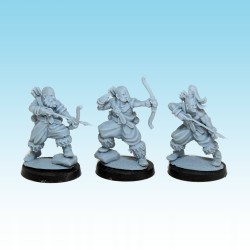 Barbarian levies with bows x10 - Bigusson - Druk 3D -Chaos - Mom Miniatures