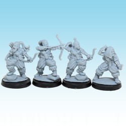 Barbarian levies with bows x10 - Bigusson - Druk 3D -Chaos - Mom Miniatures