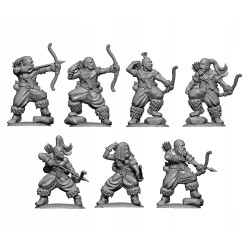 Barbarian levies with bows x10 - Bigusson - Druk 3D -Chaos - Mom Miniatures