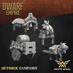 BARRELMAN CART | White Angel Miniatures | Dwarfs