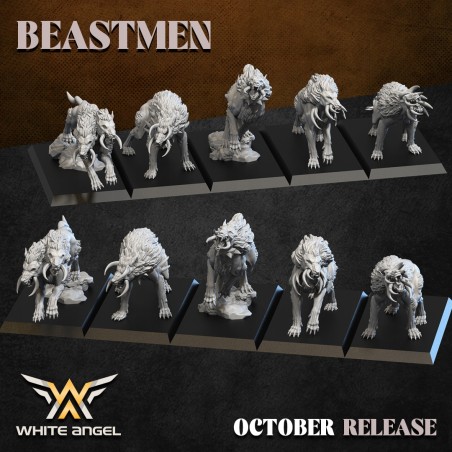 Beast Thing Wolf x5 - Beastmen | White Angels