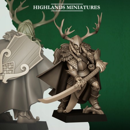 Feral Elf Highborn | Tabletop |RPGs | Roleplaying | 32mm28mm | Highlands Mi