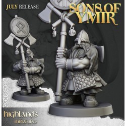 Dwarfs Marksmens x7 + command - Bigusson - Druk 3d- Highlands Miniatures