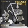 Dwarfs Miners Unit x7 + command - Bigusson - Druk 3d- Highlands Miniatures