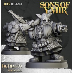 Dwarfs Marksmens x7 + command - Bigusson - Druk 3d- Highlands Miniatures