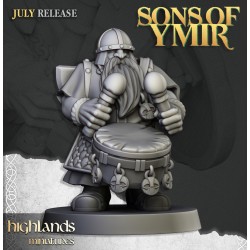 Dwarfs Marksmens x7 + command - Bigusson - Druk 3d- Highlands Miniatures