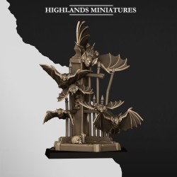 Bats Swarms | RPGs | 32mm 28mm | Highlands Miniatures | Vampire
