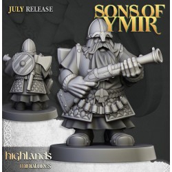 Dwarfs Marksmens x7 + command - Bigusson - Druk 3d- Highlands Miniatures