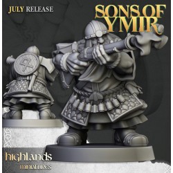 Dwarfs Marksmens x7 + command - Bigusson - Druk 3d- Highlands Miniatures