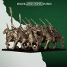Mounted Feral Archers x10 |Wood Elfves |Highlands Miniatures