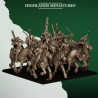 Mounted Feral Archers x10 |Wood Elfves |Highlands Miniatures