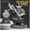 Dwarfs Warriors Two Handed Unit x7 + command - Highlands Miniatures