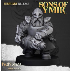 Dwarf Firespitters x7 + command - Bigusson - Druk 3d- Highlands Miniatures