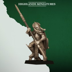 Feral Spearmen x10 | Wood Elfves | Highlands Miniatures