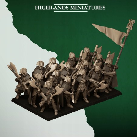 Feral Axemen x 10 | RPGs | Roleplaying | Wood Elfves | Highlands Miniatures