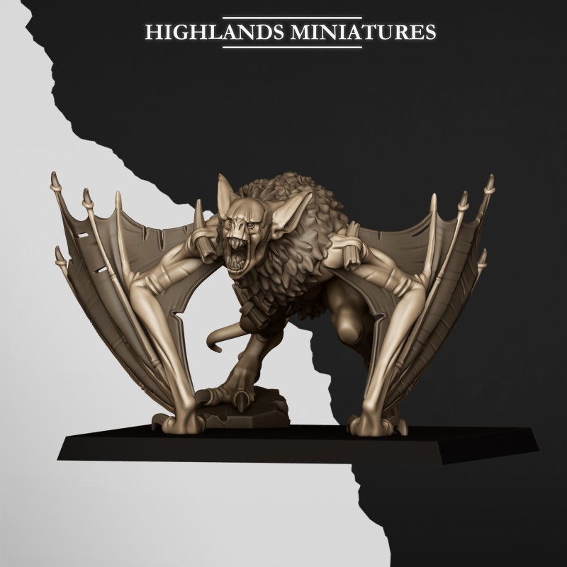 Pit Bat | RPGs | 32mm 28mm | Highlands Miniatures | Vampire